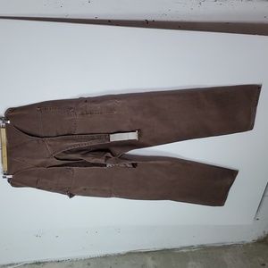 Carhartt brown 38x34 double front coveralls